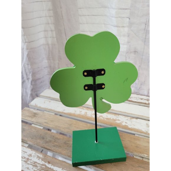 St Patrick's Day cheers three leaf clover home decor shabby chic sparkle unique - Picture 4 of 6